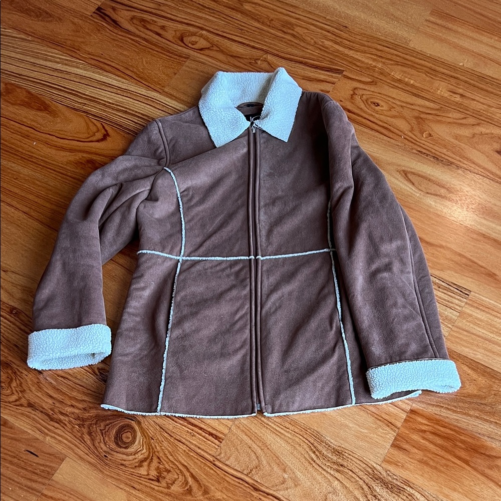 Brown Fleece-Lined Women's Blazer